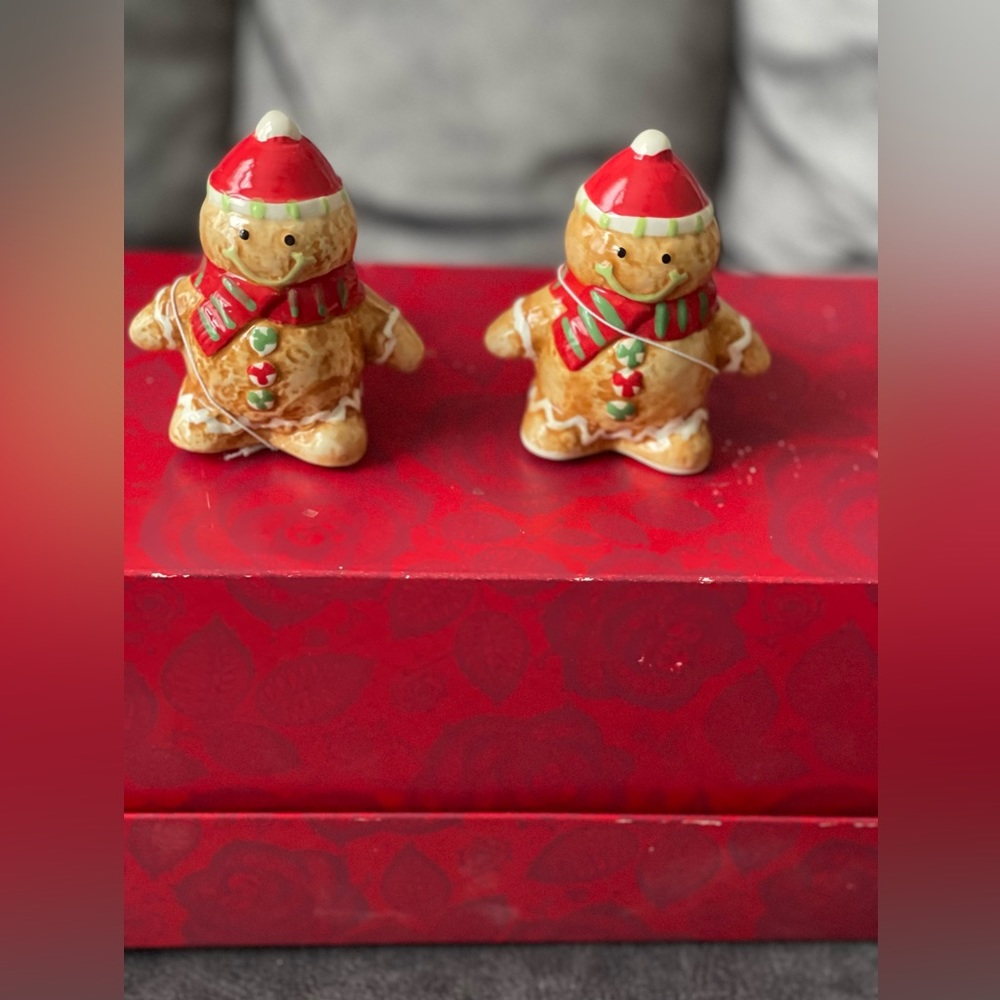 Christmas salt and pepper shakers. Gingerbread man